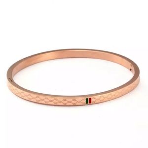 Rose Gold Love Red and Green Bangle